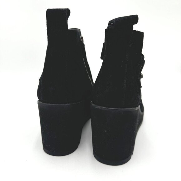 Eileen Fisher Tinker Wedge Bootie in Suede Black Woman size 10 - Picture 6 of 13